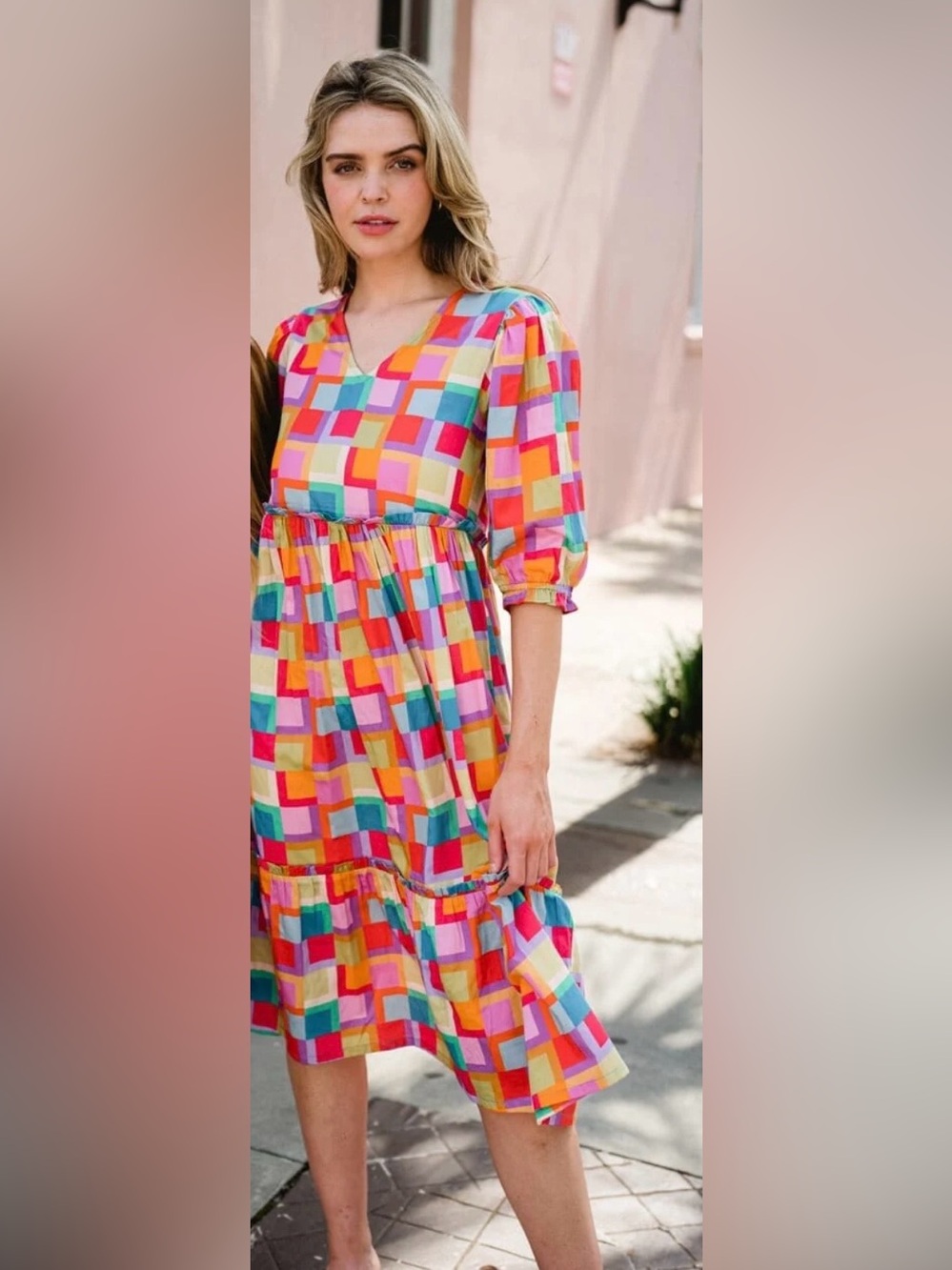 🆕#333~ Briton Court Estelle Womens Dress-Checker-Multi Color, Lg